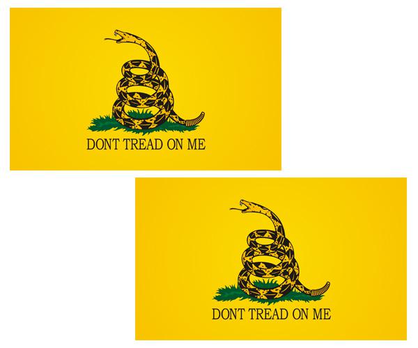 Gadsden flag decal set 4"x2.4" don't dont tread on me american usa sticker u5ab