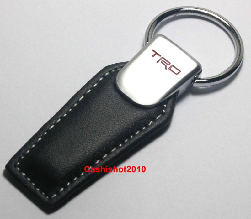 Trd leather pull key chain ring tacoma toyota racing fj prius camry alphard