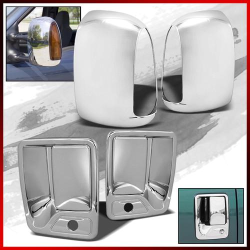 99-07 ford f series 2 door handle covers w/ holes+mirror covers w/ signal hole