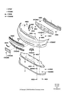 Ar3z8200ae grille radiator 10 11 12 mustang