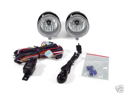 Pair 2006 2007 2008 dodge charger chrome clear fog lights + switch + wires