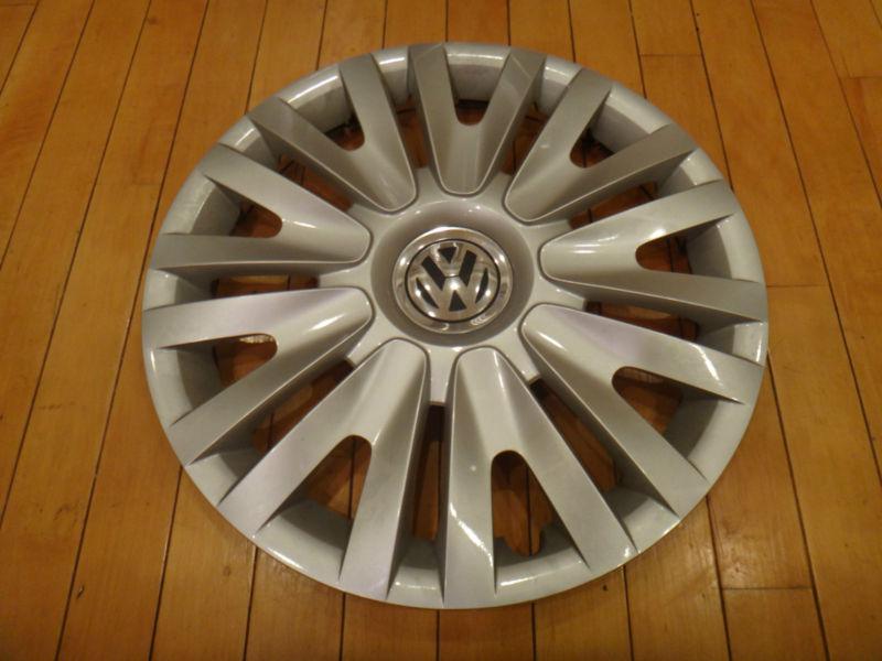 Vw oem wheel cover hub cap mk6 golf 15" 2010 silver chrome black