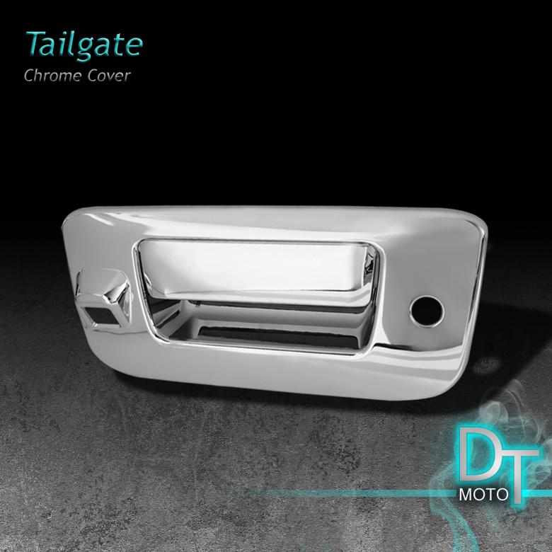 07-11 silverado/sierra chrome tailgate tail gate handle cover w/ camera hole