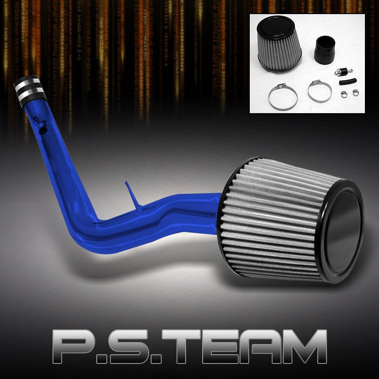 99-00 civic si dohc blue aluminum cold air intake stainless washable mesh filter