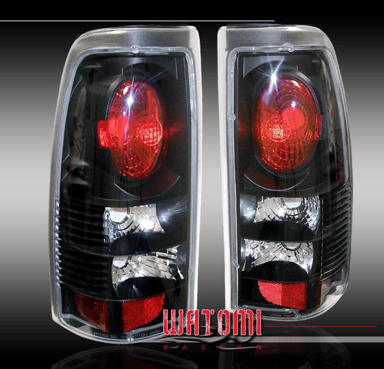 1999-2002 chevy silverado/sierra tail lights black 2000