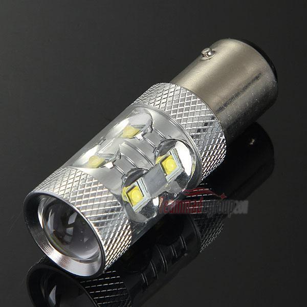 2x white 50w 1157 bay15d cree 10 led car turn signal tail stop brake light lamp