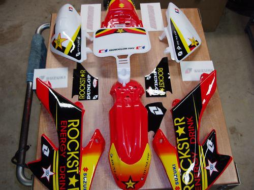 Pit bike honda crf 50 graphics/plastics rockstar energy red plastics