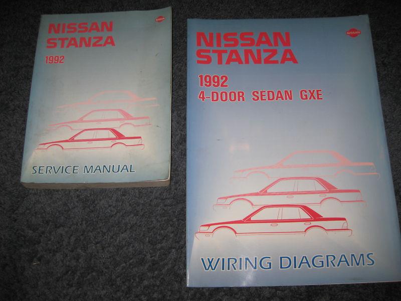 1992 nissan sentra  u12 series factory repair service 1 manual set