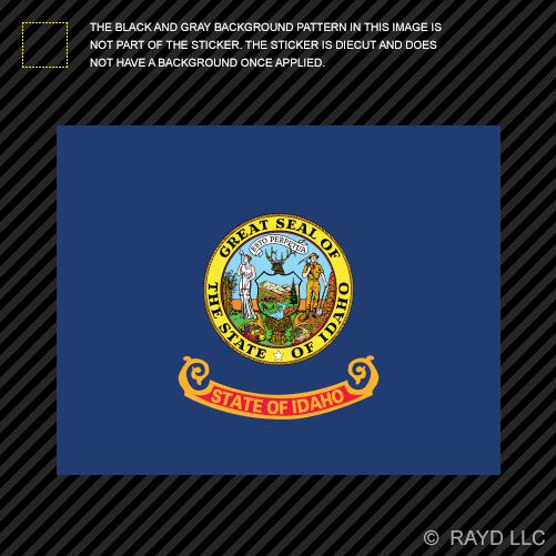 4” idaho flag sticker decal self adhesive vinyl state northwestern boise the gem