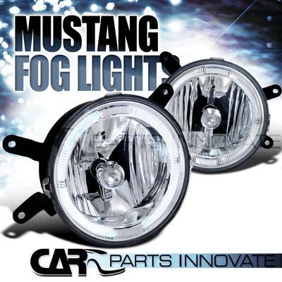 2005-2009 ford mustang gt euro clear halo fog lights bumper lamp