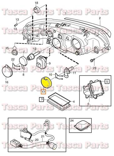 Brand new oem main headlight lamp beam cover 2001-2014 volvo s60 v70 v70xc xc90