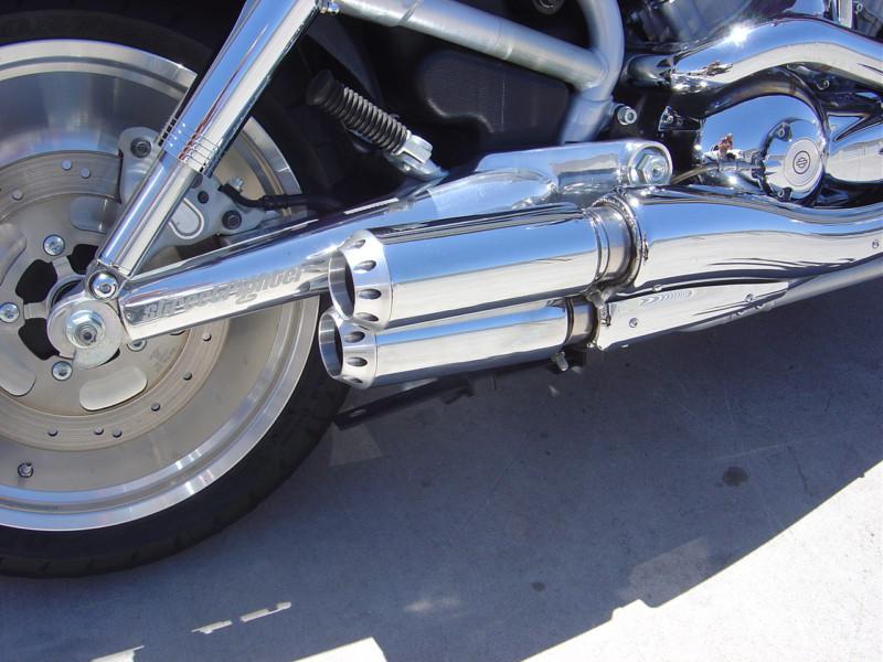 Force streetfighter exhaust harley vrsc....force bullets plus air filter