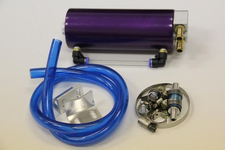 Purple universal high quality/capacity billet aluminum oil catch reservoir tank