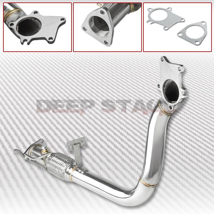 Stainless highflow down pipe downpipe exhaust 98-02 honda accord 4cyl f23 cg 3/5