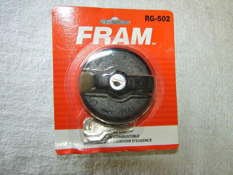 Fram locking lock fuel gas cap two keys rg-502 - new!