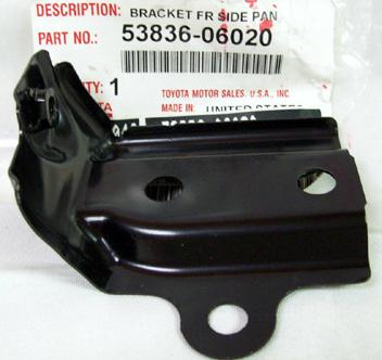 Toyota bracket front side panel camry 53836-06020 new 