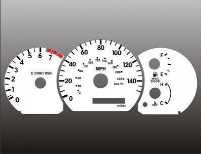 2004-2005 mitsubishi galant instrument cluster white face gauges 04-05