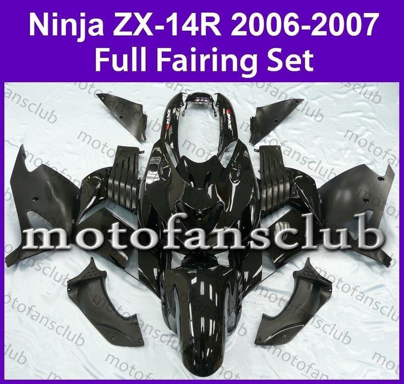 Fit kawasaki 06 07 zx 14r zx14r ninja 2006 2007 fairing bodywork plastics #04 b