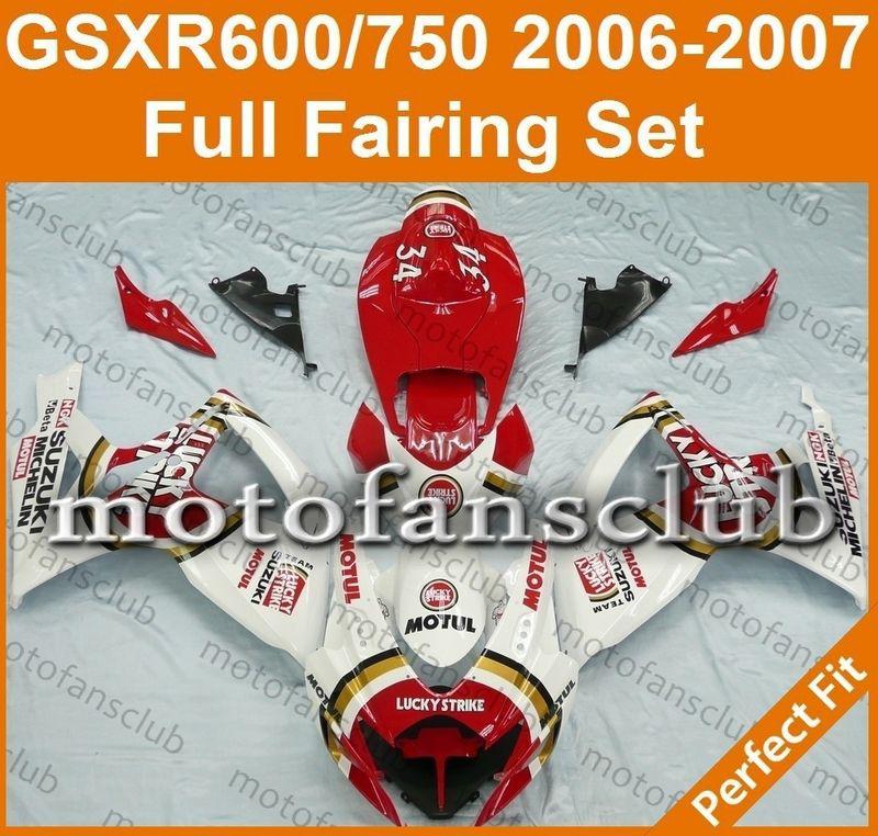 Fit suzuki gsxr 750 gsxr 600 06 07 gsx-r 2006 2007 fairing bodywork k6 #02 b