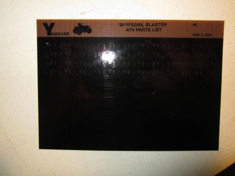 1999 yamaha atv yfs200l blaster microfiche parts catalog yfs 200 l