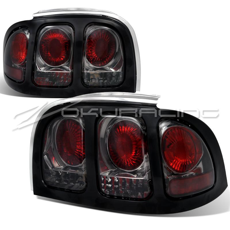 1994-1998 ford mustang smoke rear tail lights pair