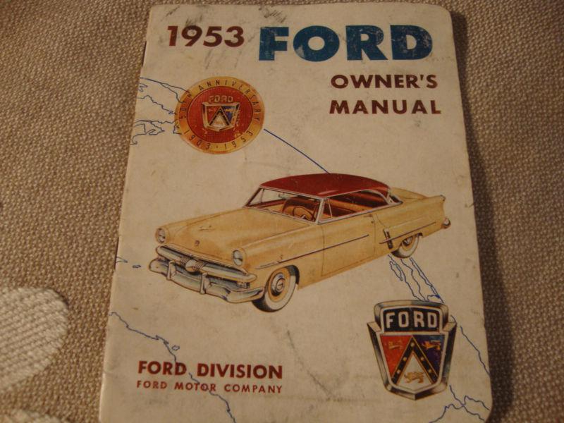 1953 ford owner's manual