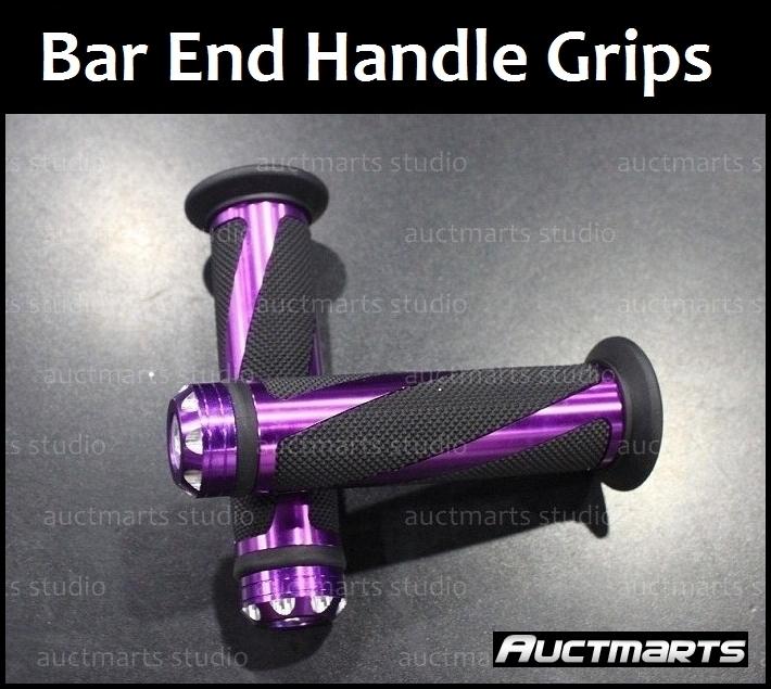 Universal motorcycle bar end handle grips 22mm 7/8'' purple st1 d