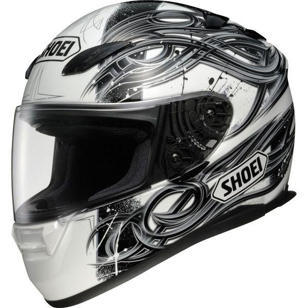 White/silver/black l shoei rf-1100 hadron 2 full face helmet