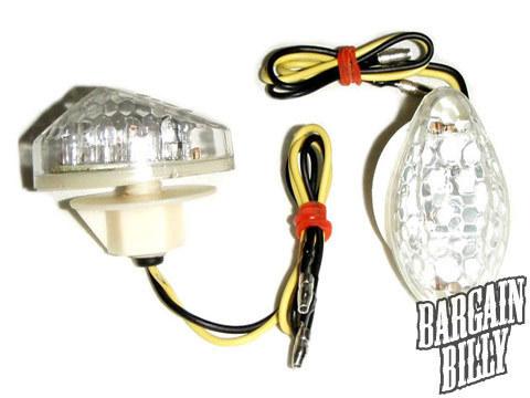 Led flushmount turn signals honda cbr 600rr 600 1000rr amber flasher clear lens