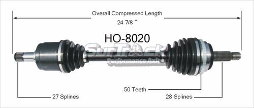 Surtrack perf axles ho-8020 cv half-shaft assembly-new cv axle shaft