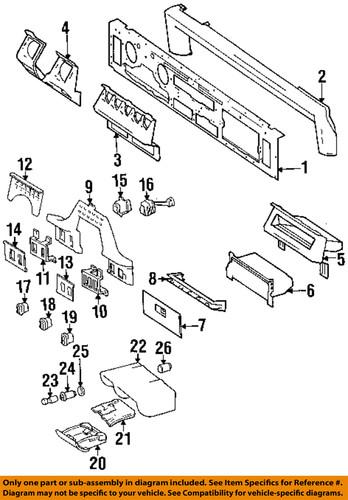 Mopar oem 3747634 instrument panel-case