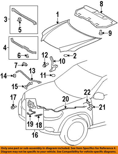 Toyota oem 536300e040 hood release cable-release cable