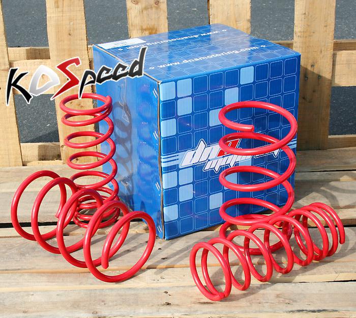 Dna red suspension lowering spring/springs 00-04 ford focus 1.9"/2.0" drop zx4