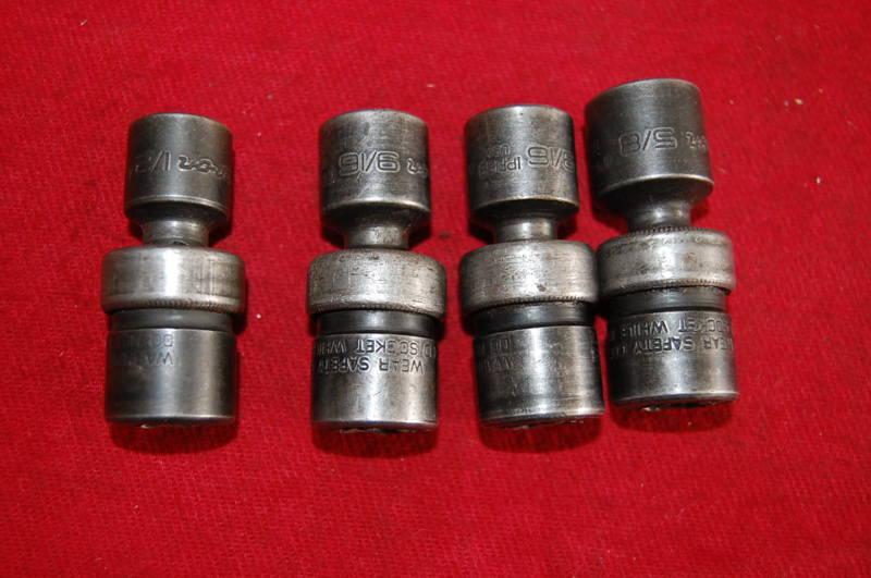 Snap on 3/8 drive 6 point impact swivel sockets 1/2 9/16 9/16 5/8