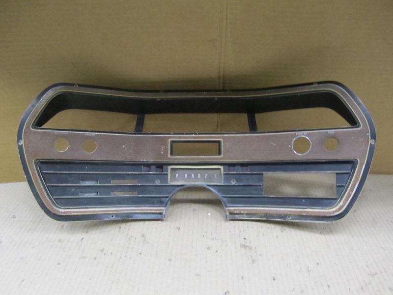 Ford galaxie 500 69 1969 dash cluster bezel panel wood grain