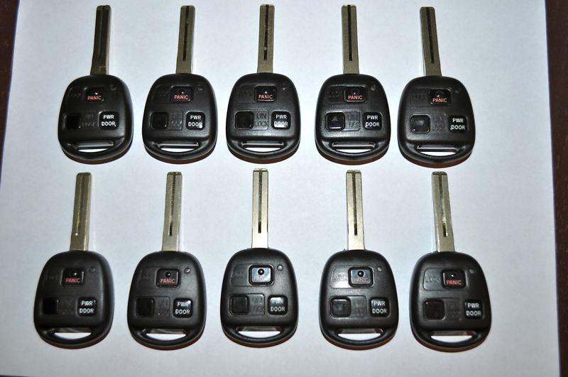  lot of 10 oem lexus remote key fob  keyless entry  hyq12bbt with uncut blade