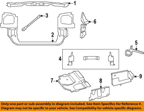 Mopar oem 5113270ac radiator support-side shield