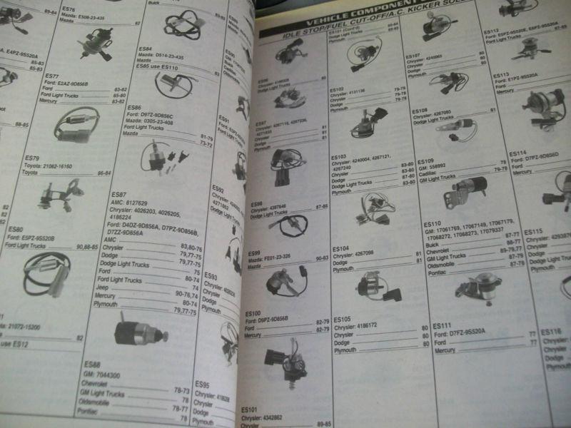 Old standard motor products auto parts illustrated parts guide & interchange