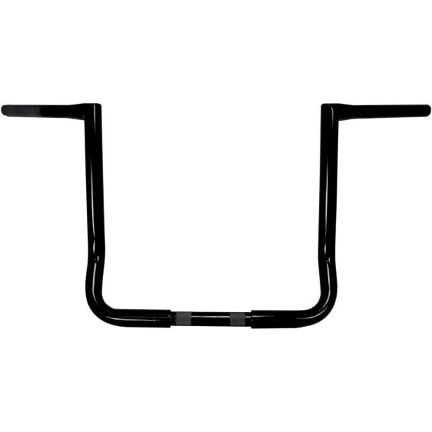 La choppers 14" black 1-1/4" twin peaks bagger bars ape hangers for harley flt