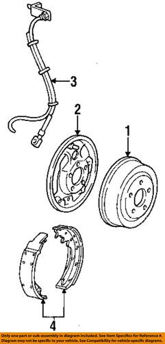 Ford oem 6l3z-2282-r brake hose, rear/drum brake hydraulic hose