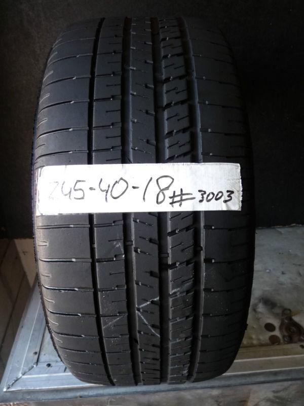 1 used tire goodyear eagle f1 supercar 245 40 18 88y 4.5/32nds life # 3003