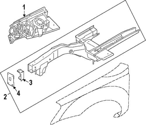 Kia 646882g100 genuine oem factory original rail reinforcement