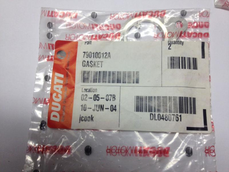 New oem genuine ducati 79010012a st4 748b-r/02 exhaust gasket nos