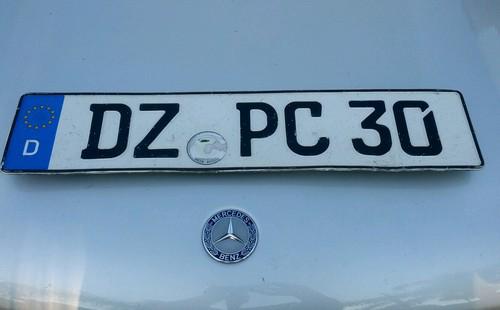 Dz pc30 356 911t 911s 912 914 original german license plate,vw audi bmw