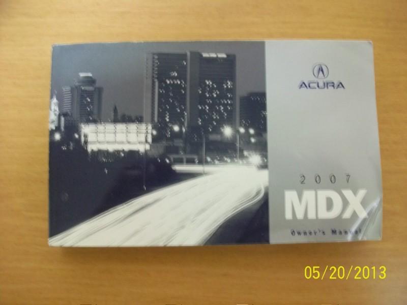 2007 acura mdx   owners manual