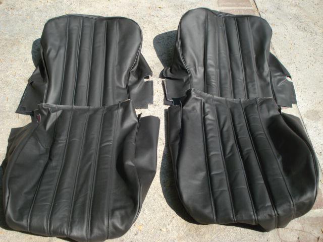 Mercedes 190 sl set of brand new leather blk seatcovers 