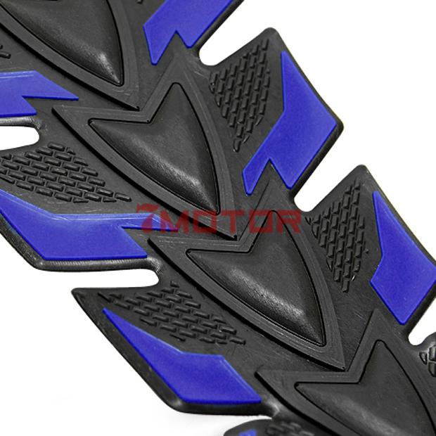 Motorcycle gas cap tank 3d design protection pad rubber sticker cover blue