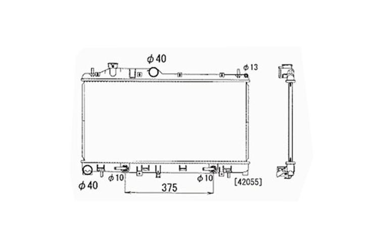 Replacement radiator 05-09 subaru legacy automatic / manual 2.5l h4 45111ag00a