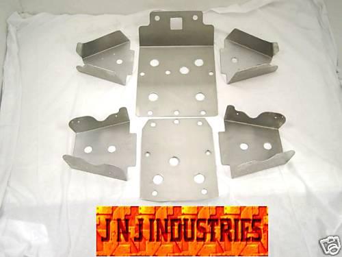 Yamaha rhino 450 660 6 pc. a-arm & frame skid plate set