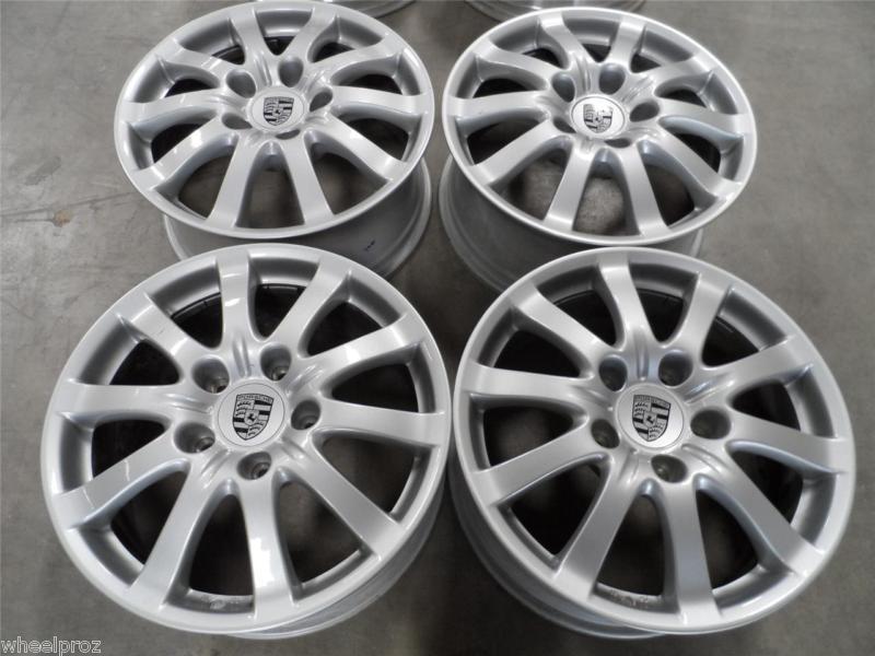 17" oem porsche cayenne s turbo alloy wheels! clean 